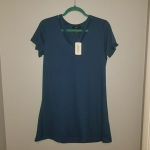 V neck t shirt dress